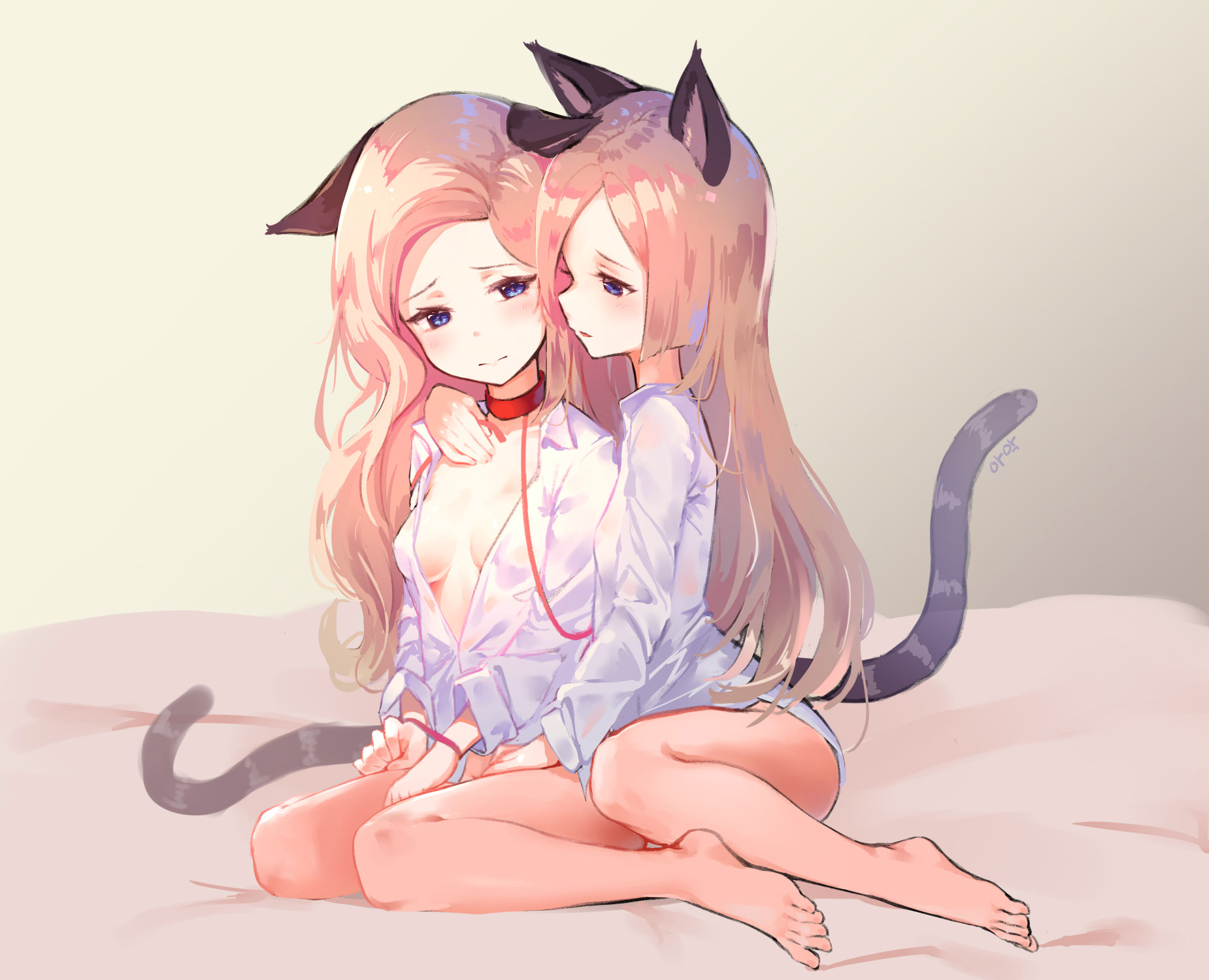 これから燃え上がる直前のような二次美少女同士の百合からレズになりそうな二次エロ画像-33